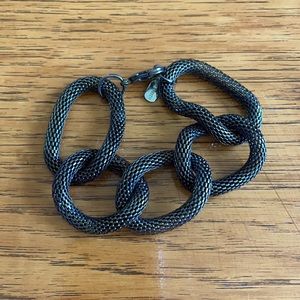 Mesh link chain bracelet.